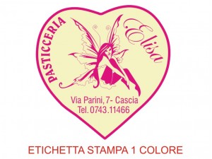 Etichette adesive per pasticcerie, bar, panetterie e gelaterie (mm 43x43)  (cod.26/I )